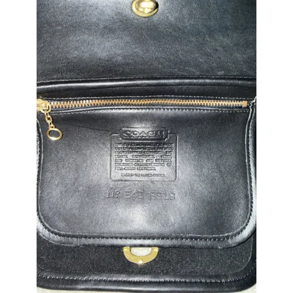 Vintage Coach The Quincey 9919 Crossbody Purse Bag Black Leather Made in USA - Picture 2 of 15